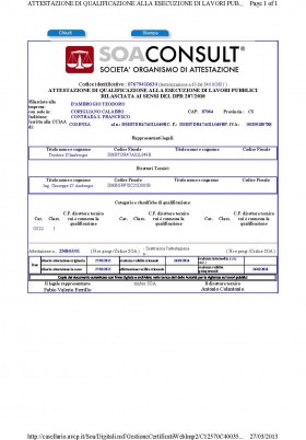 ATTESTAZIONE SOA - D'Ambrogio